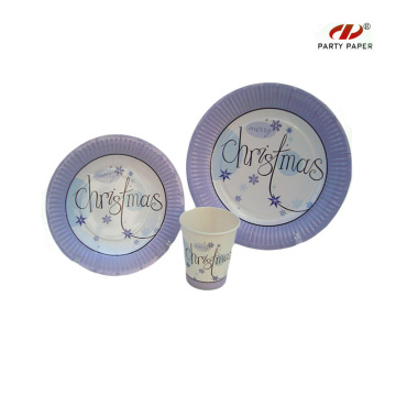 Disposable Christmas Paper Tableware Set