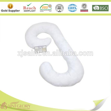 Hollow fibre polyeter pillow J Shaped adult cushion Pregnancy pillow