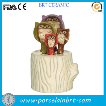 Hollow Ceramic Owl Spoon Kitchen Measuring Tool