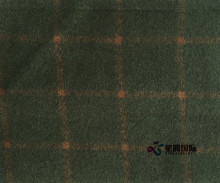 Olive Check 80% Wool 20% Nylon Fabric