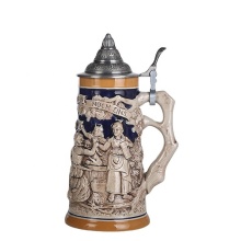 1.0L Cheap Beer Steins with Lid - German Beer Mugs for Oktoberfest