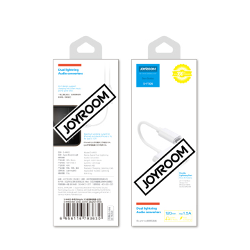 Joyroom Phone Adapter 3.5mm Jack 2 in 1 Charging Audio Adapter