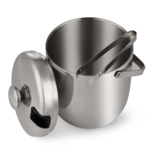Stainless Steel Double-Layer Insulated Ice Bucket with Lid
