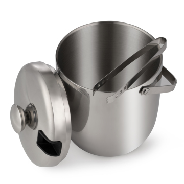 Stainless Steel Double-Layer Insulated Ice Bucket with Lid