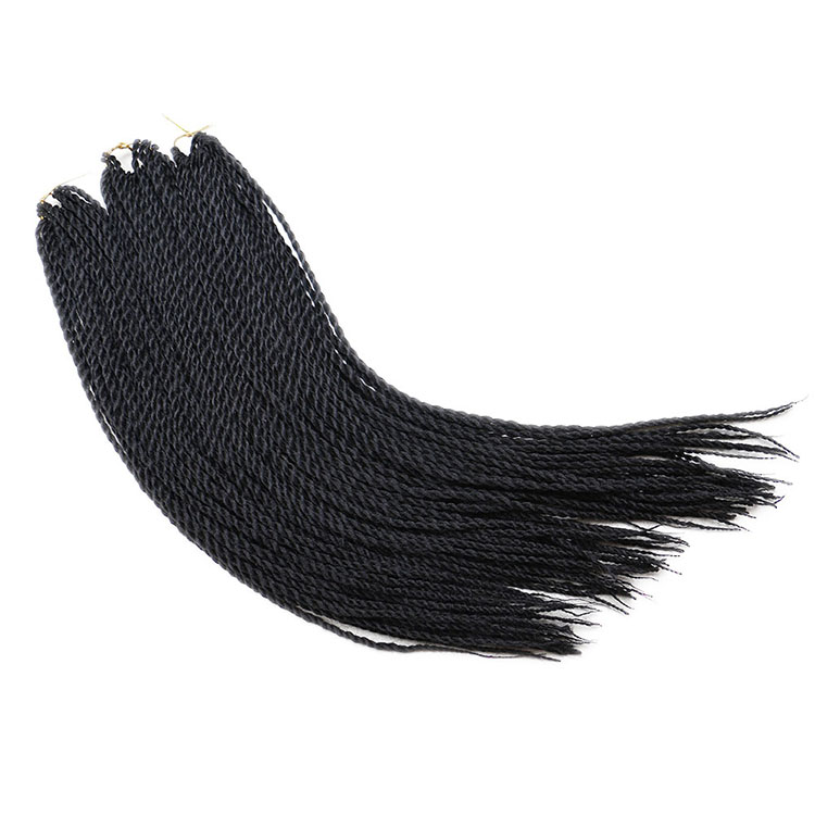 Senegalese Twist Crochet Hair Extension Pre-looped Senegalese Twists Braiding Hair Ombre Color Synthetic Fiber  24inch
