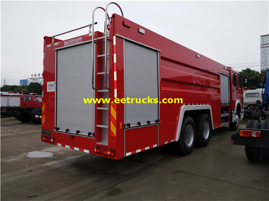 15m3 340hp HOWO Fire Fighting Trucks