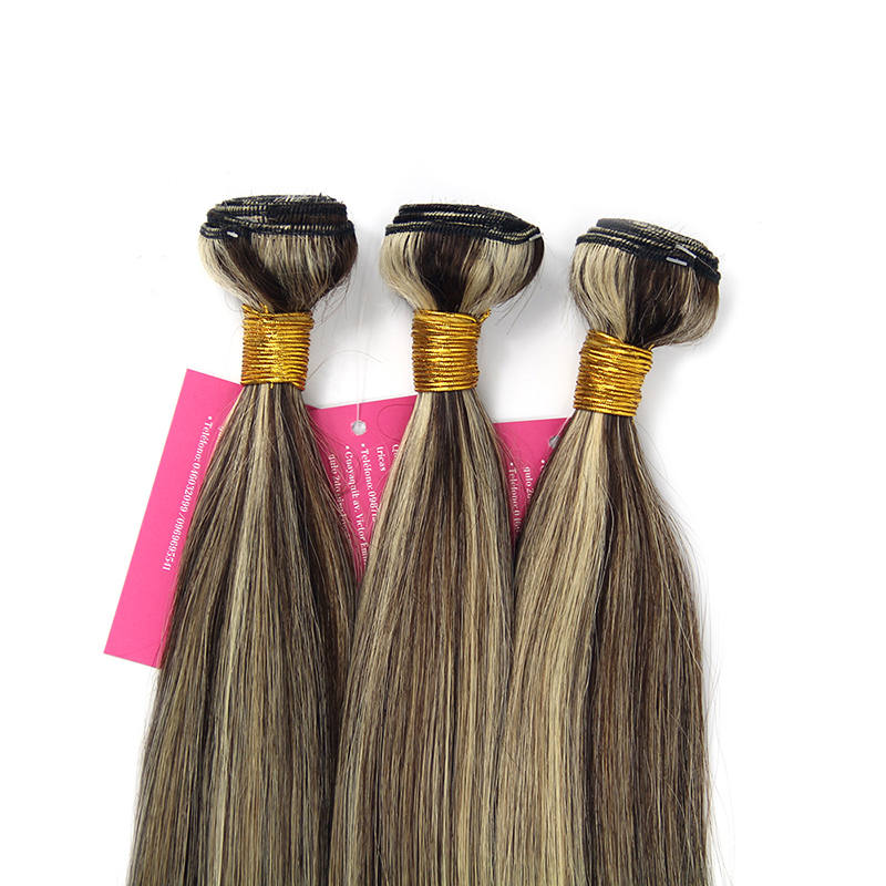 Wholesale high quality piano color hair extensions, double drawn colored hair extension human hair, 6/613 piano colours hair
