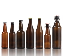 Glass Amber Beer Bottles with Flip Caps