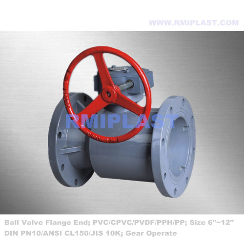 CPVC Ball Valve Flane End DIN PN10