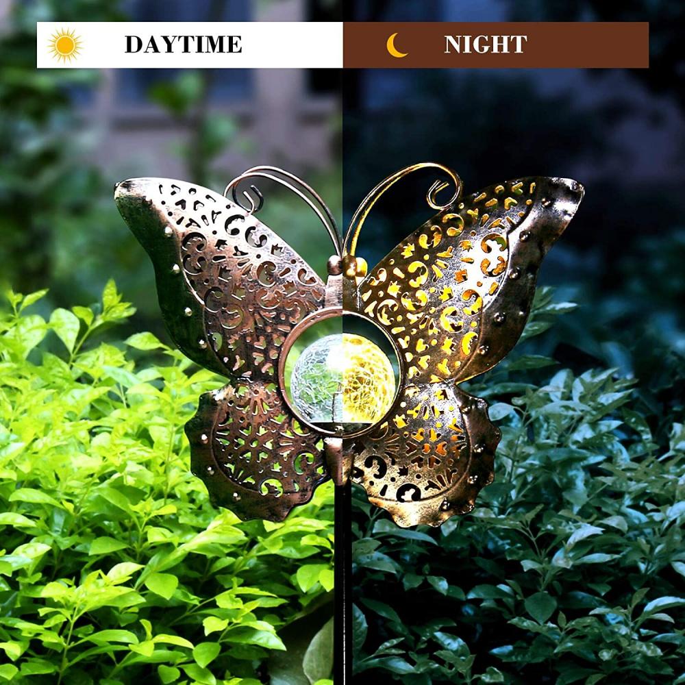 Dekorasi lampu logam kupu -kupu surya