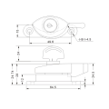 키가 있는 튼튼한 적용 및 안전한 초승달 자물쇠