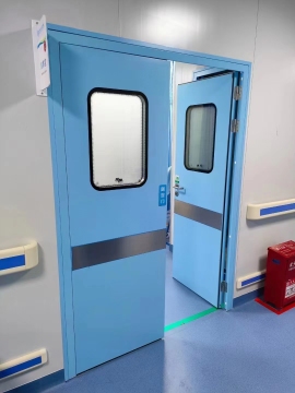 Medical aluminum white steel clean door