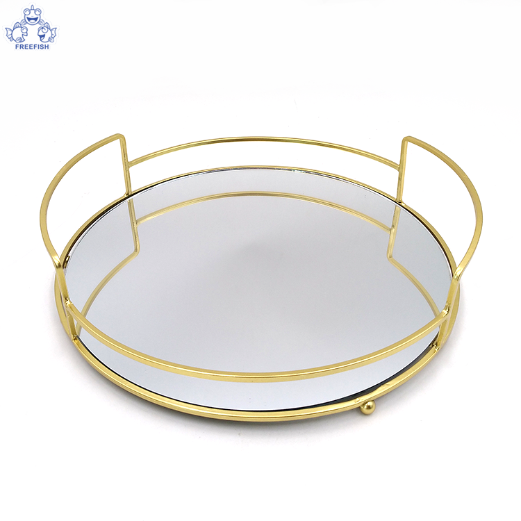 Gold Mirror Tray Perfume Tray Mirror