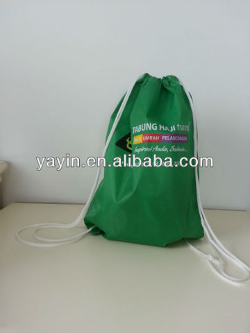 Promotional polyester drawstring bag/drawstring backpack