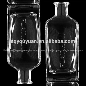 Square Empty Bottles Gin 750 Blown Glass Tequila Bottles