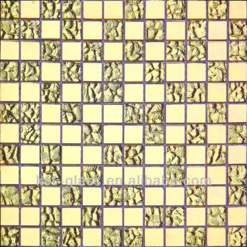 golden mirror glass mosaic tile with irregular surface as decorative materials for cafe,pub