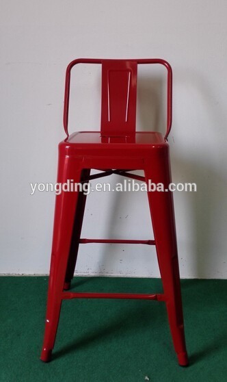 Vintage backrest metal bar stools(YD-H610E)