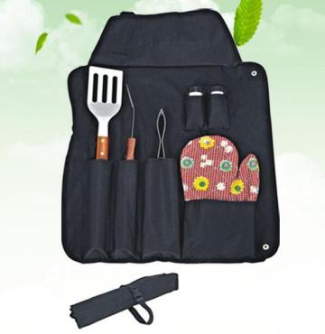 Barbecue tools set with apron