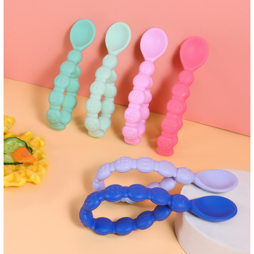 BPA Free Silicone Braided Handle Silicone Spoon Infants