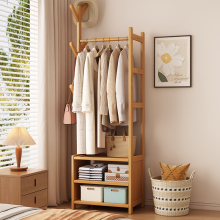 Multifunctional Bamboo Coat Rack for Bedroom