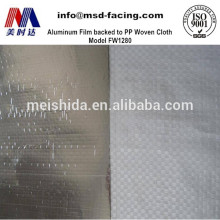 Aluminum film coated woven cloth with aluminized fabric price