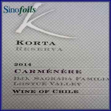 Kurz colour foil for wine label