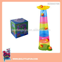 Flashing toy stacking cup ball sliding tower