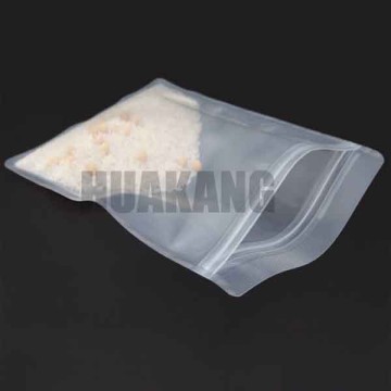 Transparent food packaging bag with ziplock