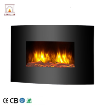 Best Price 1000W 2000W Factory Supply Vertical Electric Fireplaces with Curved Tempered Glass