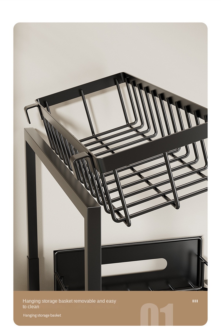 İki Katlı Ayaklı Mutfak Çekmecesi Organizatörü Two-Layer Standing Kitchen Drawer Organizer