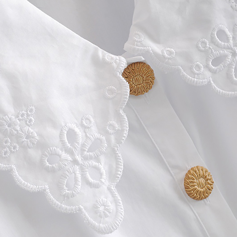 Embroidery White Dress