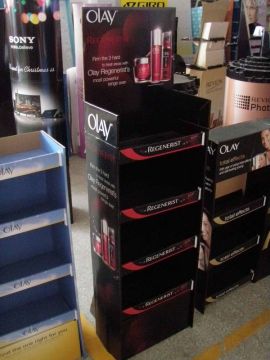 Customised Cosmetic Display Units For Olay Branded In Mall To The Products Showcased