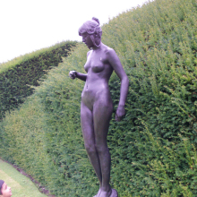 garden home decor metal craft life size lady nude garden statues