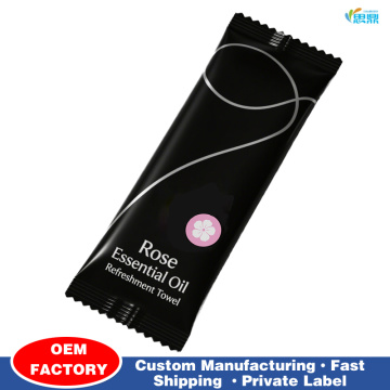 Toalla mojada con logotipo personalizado OEM