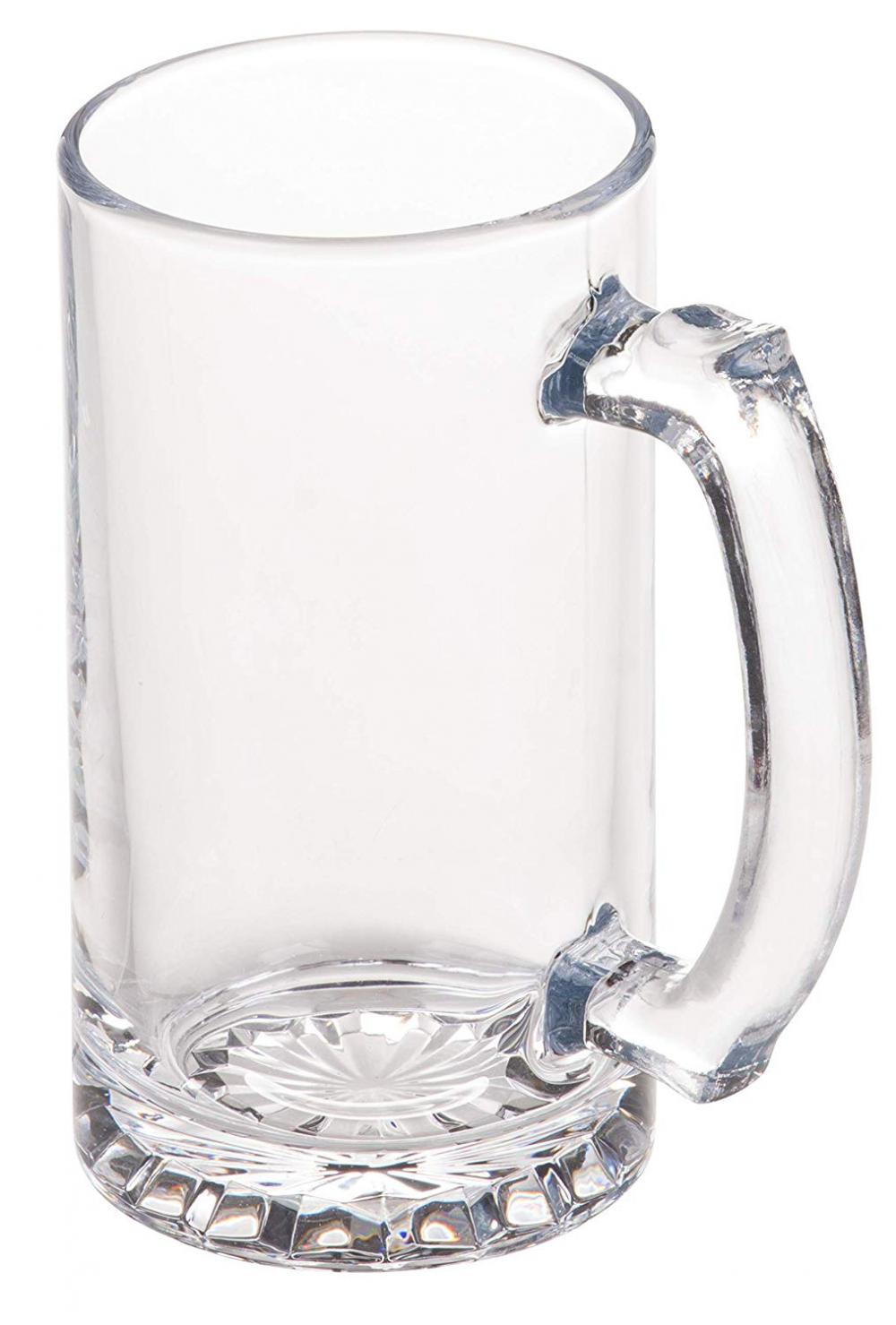 Caneca de cerveja de vidro desobstruída