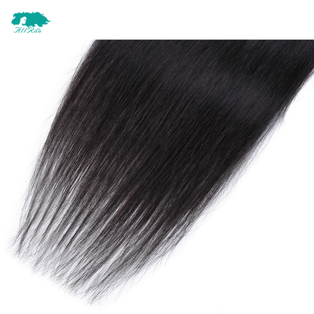 All run 4*4 lace closure Hair Human Black Natural Color Brazilian Human Hair