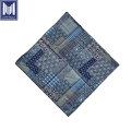 indigo denim pria leher pelacak syal scarf bandana