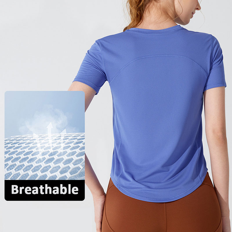 Summer Mesh Breattable Women Sports Equestrian T-shirts