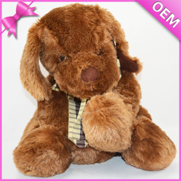 10" Sitting Long Ear Brown Stuffed Plush Dog Toy, Plush Soft Toy Dog, Plush Dog Brown