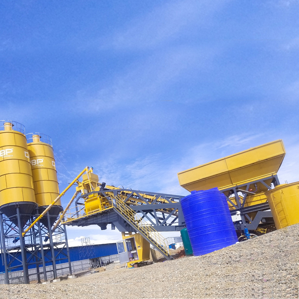 YHZS75 mobile concrete mixing plant for in Philippines