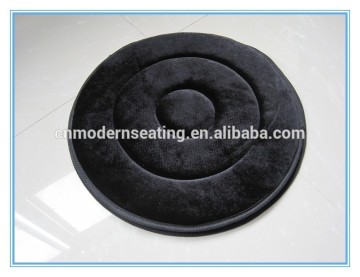 polyester swivel seat cushion 360 black