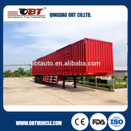 Three axle load weight 20 - 30t Box Semi Trailer for carry home