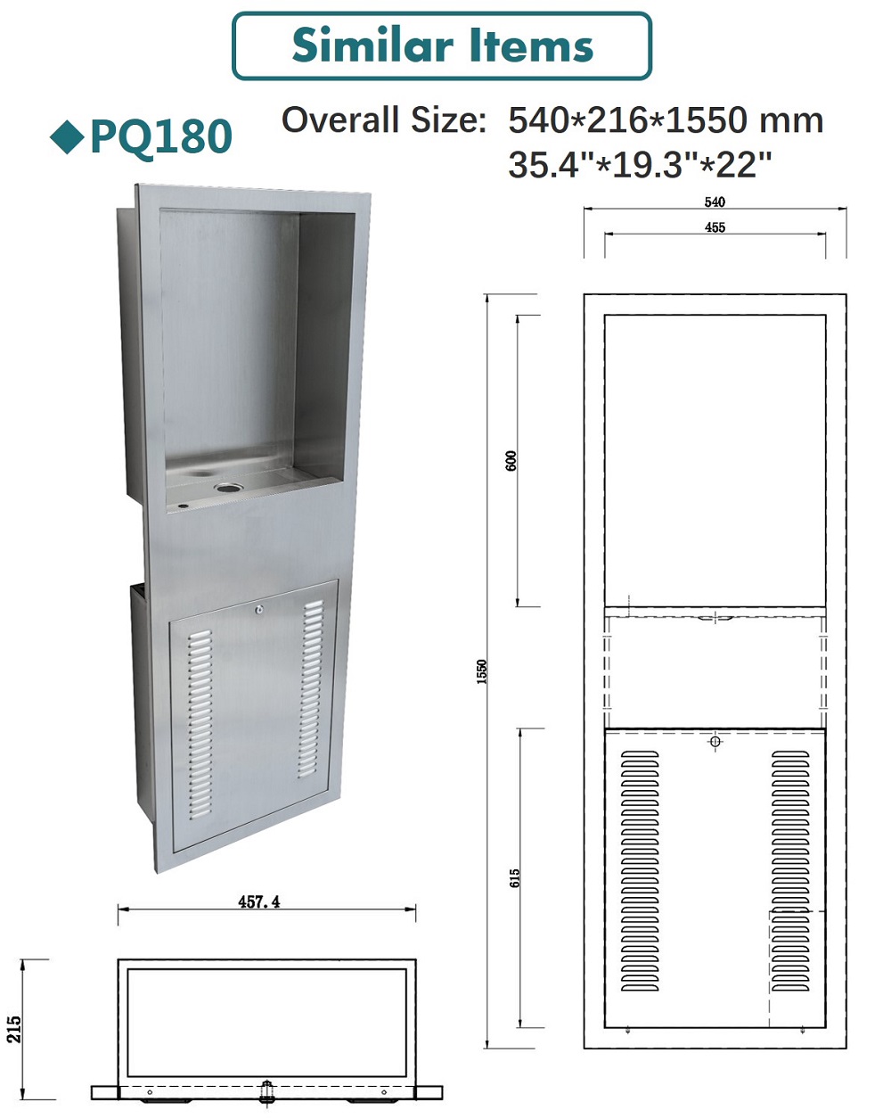 multifunctional recessed water dispenser