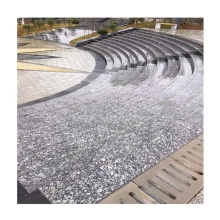Customized Spray Wave Granite Staircase White Stone Step and Riser