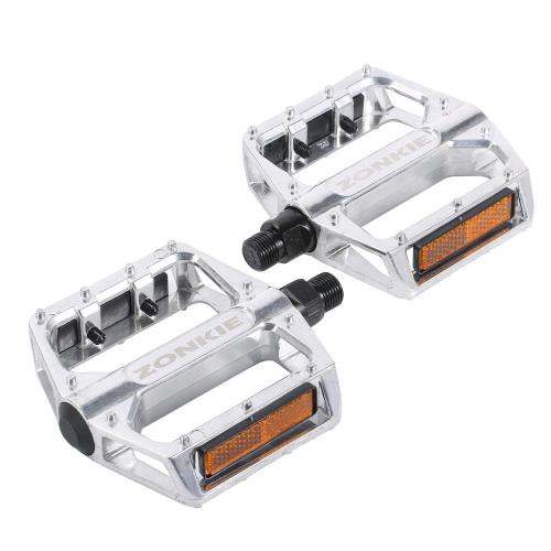 ZK-216 Bike Pedals Flat Aluminium Alloy 9/16 Inch