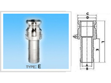 Camlock Type E Adaptor Hose Shank