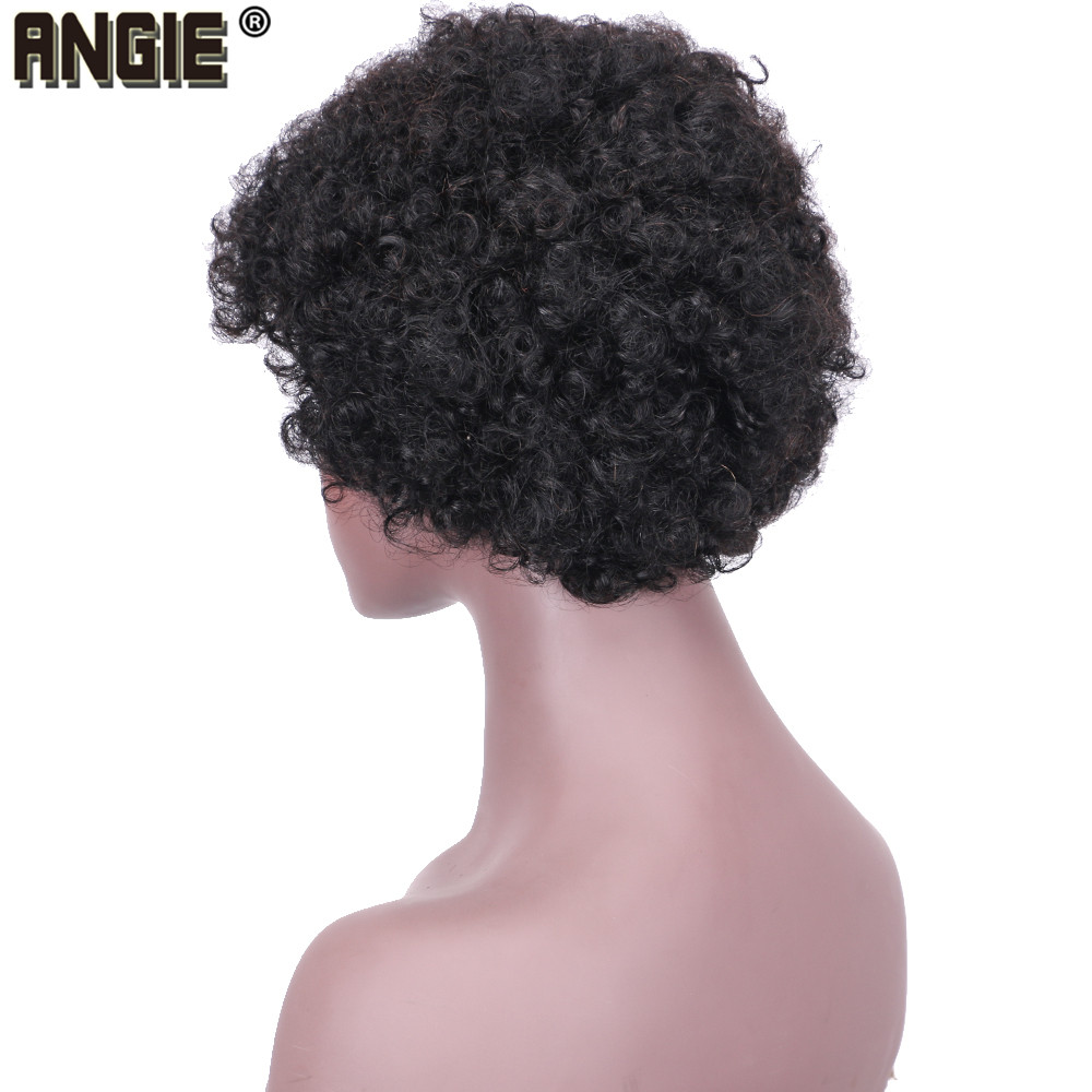 Afro Kinky Curly Short Wigs 100% Unprocessed Raw Virgin Brazilian Human Hair Spirc for Black Women Natural Afro Curl bulk Wig