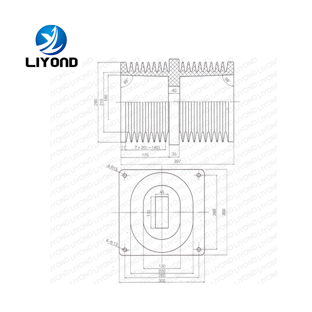 Switchboard panel electric wall insulation bushing spout 35kv indoor post insulator