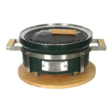 SEB KAMADO Charcoal BBQ Japanese Grill Hibachi with Grid Lifter Round Portable  Ceramic Grill