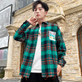 Men's casual plaid shirt